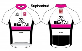 แบบเสื้อ เหรียญ ที่ระลึก การแข่งขันการแข่งขันจักรยานปั่นเพื่อชีวิต “BIKE 4 ALL” ประจำปี 2562 สนามที่ 1 ระหว่างวันที่ 20-21 เม.ย. ที่อนุสรณ์ดอนเจดีย์ จ.สุพรรณบุรี