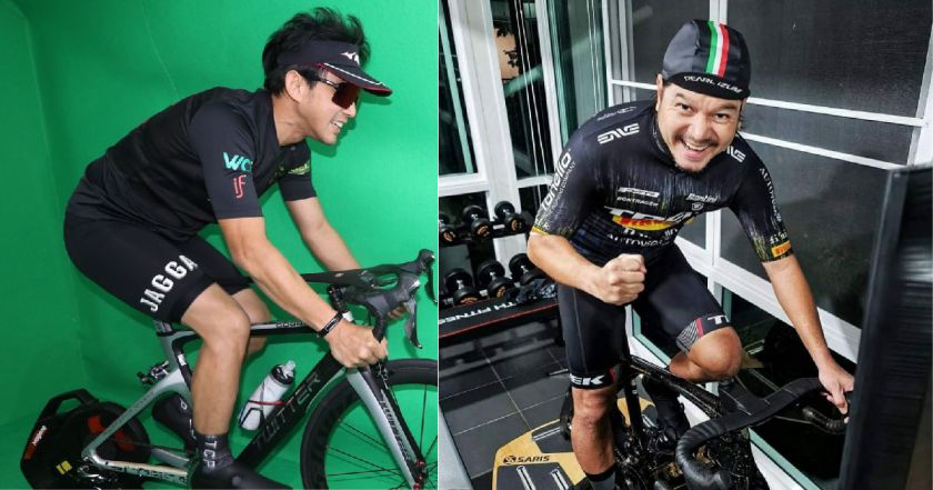 Meet Mos&Tao 2 Celebs at Home cycling, combating COVID-19