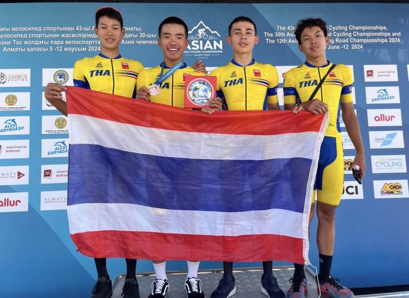 “โค้ชตั้ม” สุดเจ๋งคว้าทองรุ่นมาสเตอร์ “ธรรมรัตน์-เพชรพนม” ได้ทองแดง จักรยานประเภทถนนชิงแชมป์เอเชีย