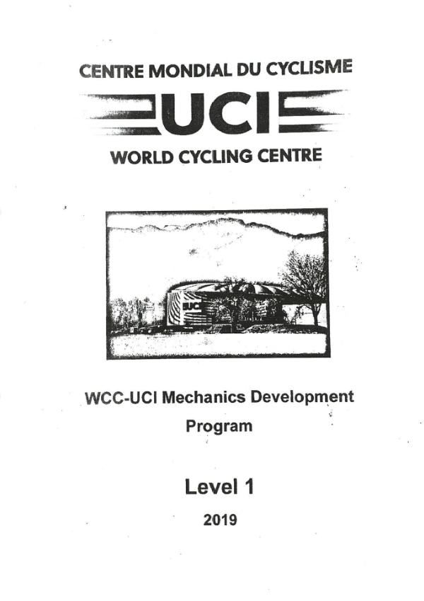 WCC-UCI Mechanics Development Program Level 1 2019